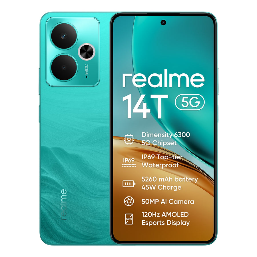 realme 14T 5G: Dimensity 6300, 6000mAh & 120Hz AMOLED eSports Display