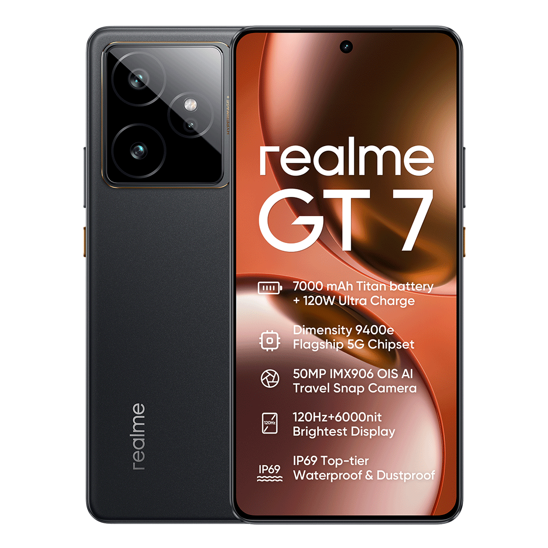 realme GT7 5G smartphone :  Ultimate AI Performance Flagship with 7000mAh Titan Battery